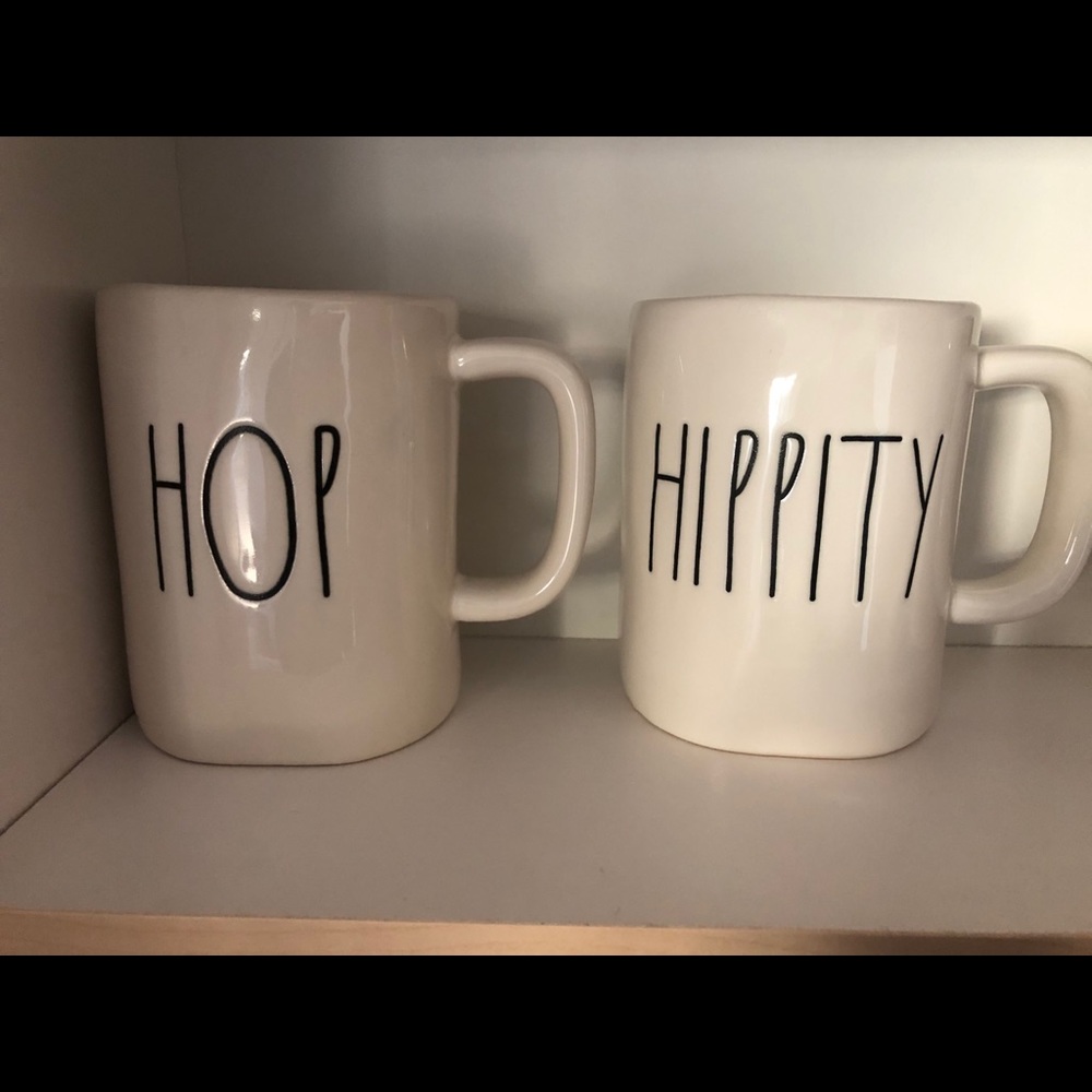 Rae Dunn Hippity and Hop oversized Easter mugs
